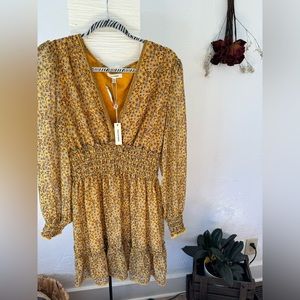 Long sleeve sheer dress